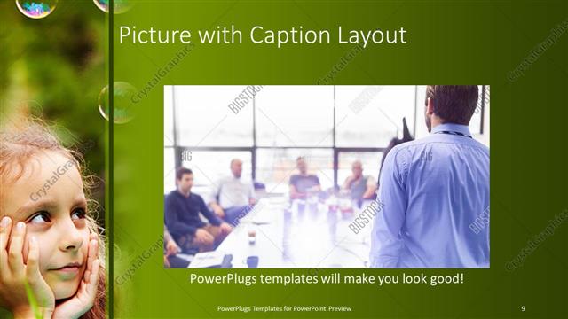 Picture with Caption presentation slide layout