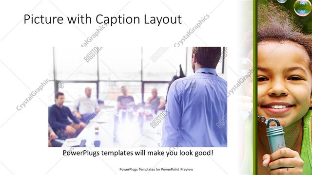 Picture with Caption presentation slide layout