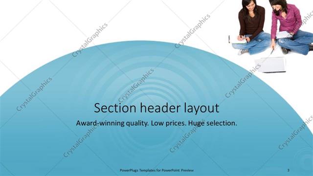Section Header presentation slide layout