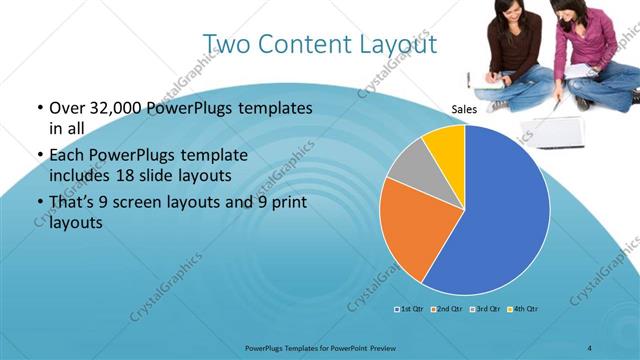 Two Content presentation slide layout