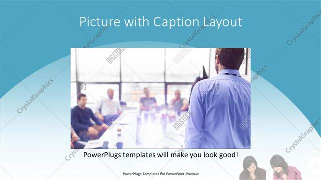 Picture with Caption presentation slide layout