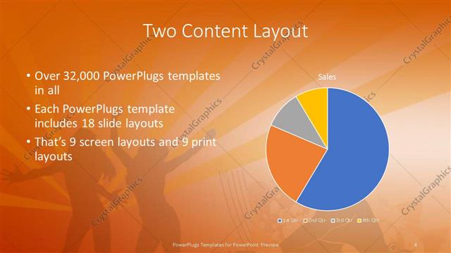 Two Content presentation slide layout