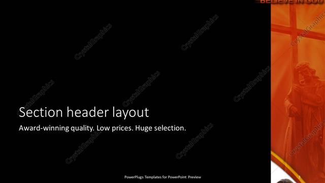 Section Header presentation slide layout