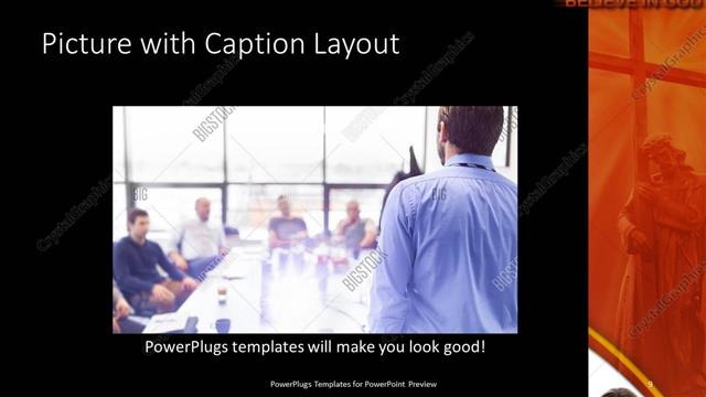 Picture with Caption presentation slide layout