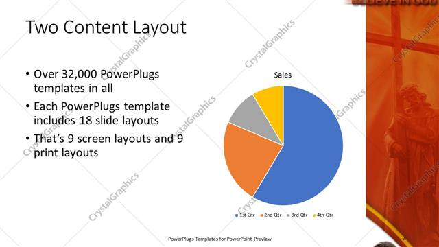 Two Content presentation slide layout