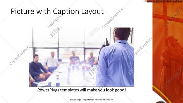 Picture with Caption presentation slide layout