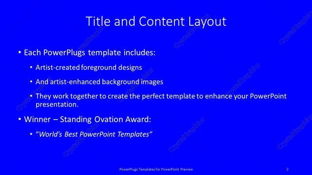 Title and Content presentation slide layout