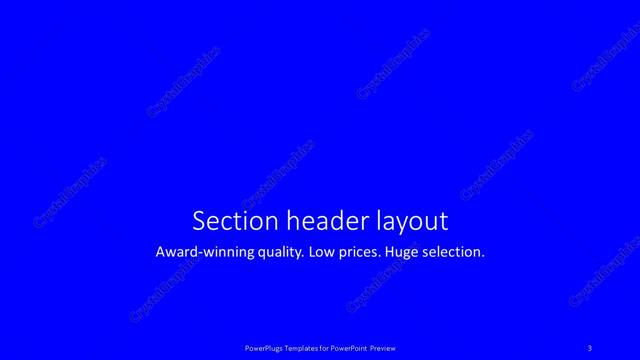 Section Header presentation slide layout