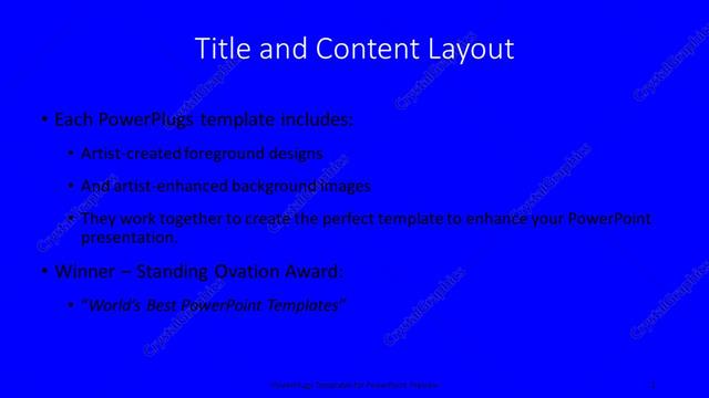 Title and Content presentation slide layout