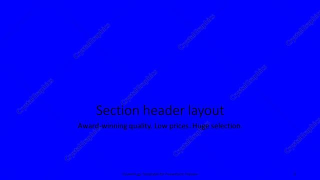 Section Header presentation slide layout
