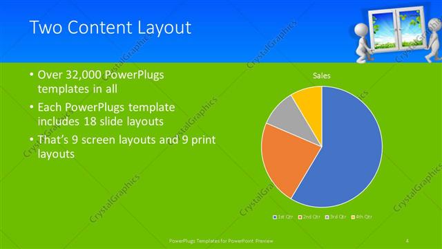Two Content presentation slide layout