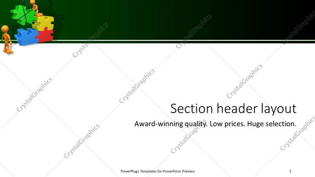Section Header presentation slide layout