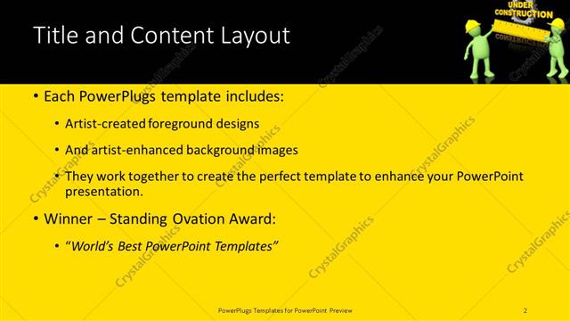 Title and Content presentation slide layout