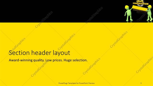 Section Header presentation slide layout