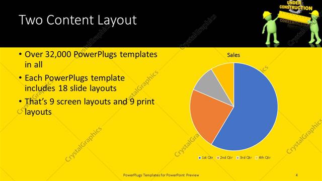 Two Content presentation slide layout