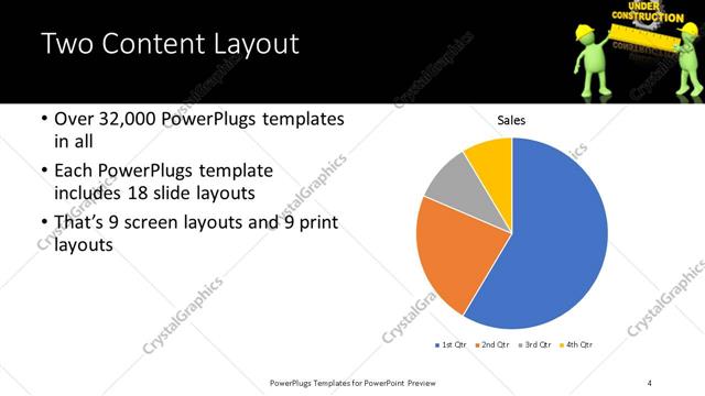 Two Content presentation slide layout