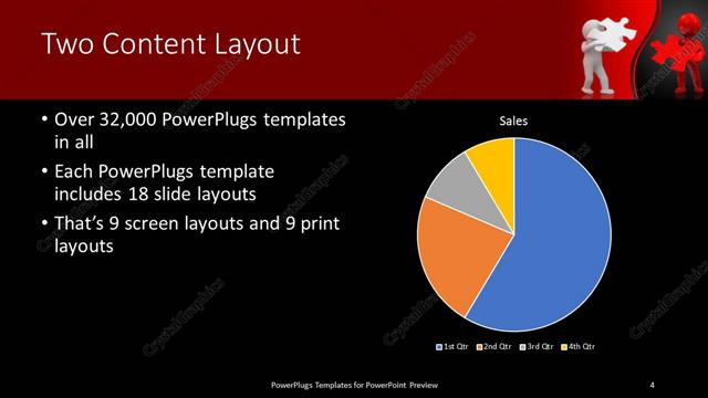 Two Content presentation slide layout