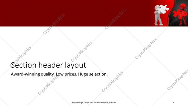 Section Header presentation slide layout