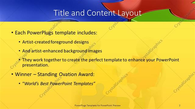 Title and Content presentation slide layout