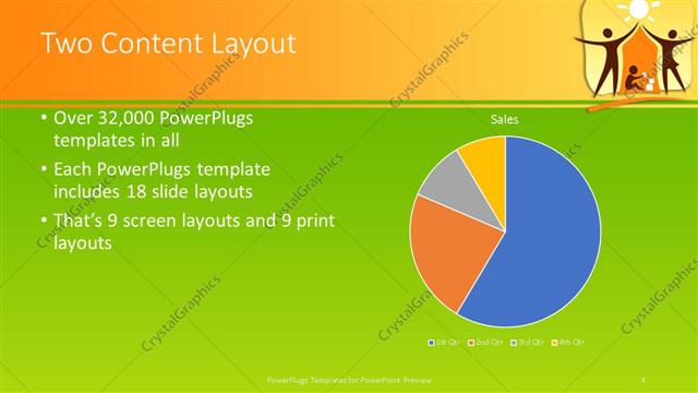 Two Content presentation slide layout