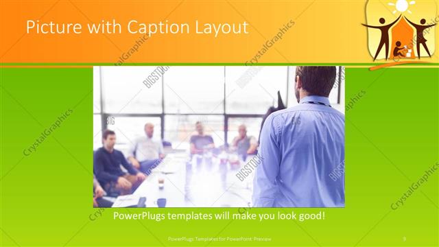 Picture with Caption presentation slide layout