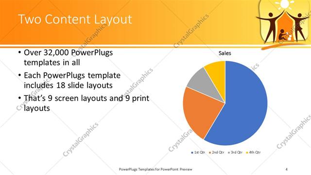 Two Content presentation slide layout