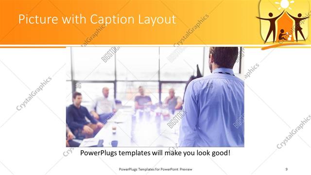 Picture with Caption presentation slide layout