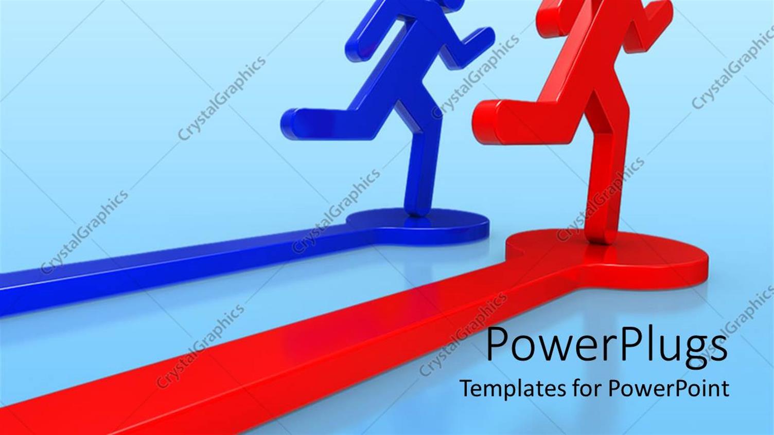 Featuring Two Figures Racing Each other Leaving a Trail