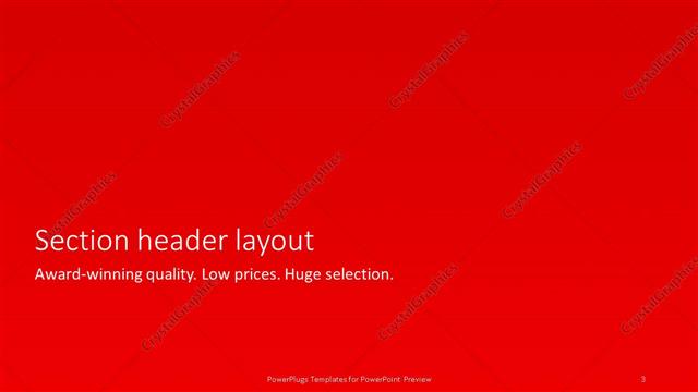 Section Header presentation slide layout