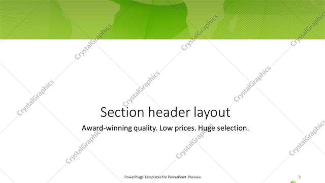 Section Header presentation slide layout