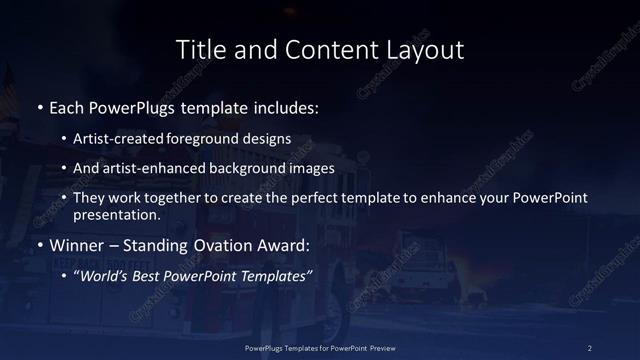 Title and Content presentation slide layout