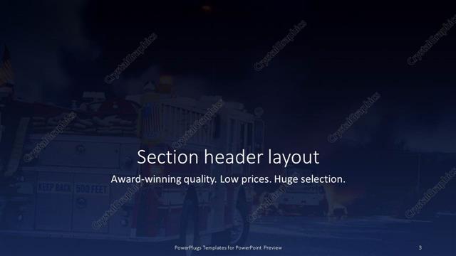 Section Header presentation slide layout