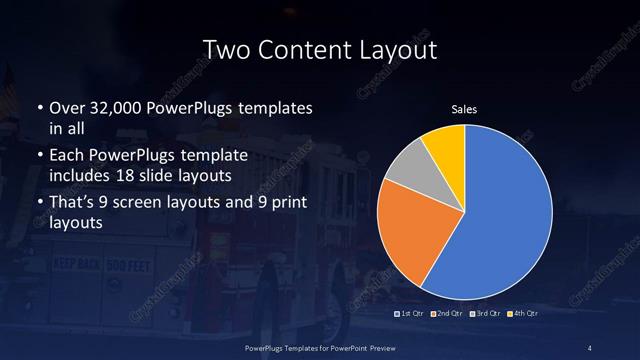 Two Content presentation slide layout