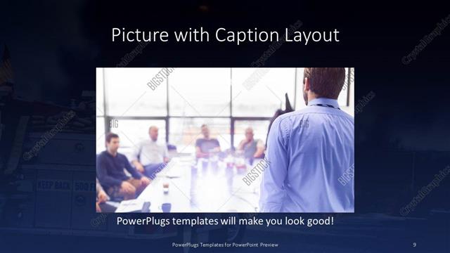 Picture with Caption presentation slide layout