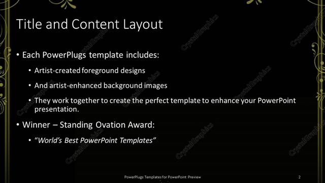 Title and Content presentation slide layout