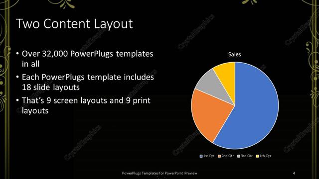 Two Content presentation slide layout