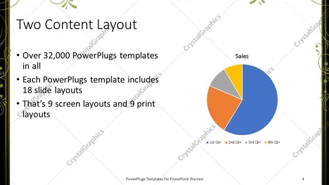 Two Content presentation slide layout