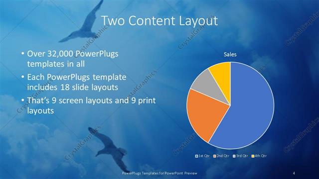Two Content presentation slide layout