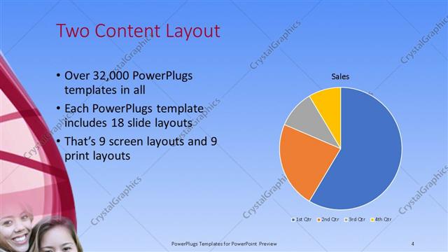 Two Content presentation slide layout