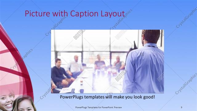 Picture with Caption presentation slide layout