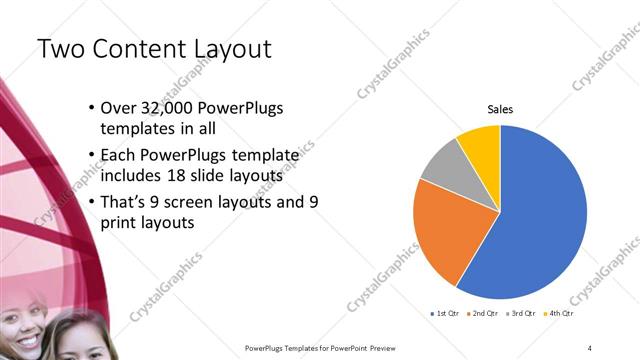Two Content presentation slide layout