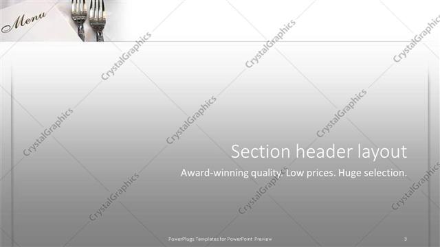 Section Header presentation slide layout