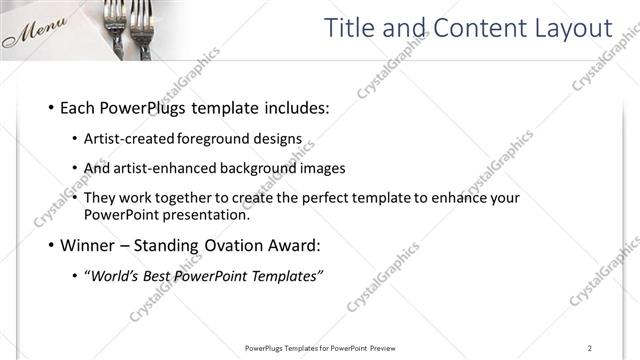 Title and Content presentation slide layout