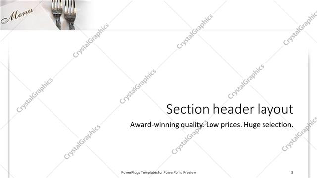 Section Header presentation slide layout