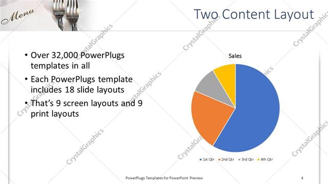 Two Content presentation slide layout