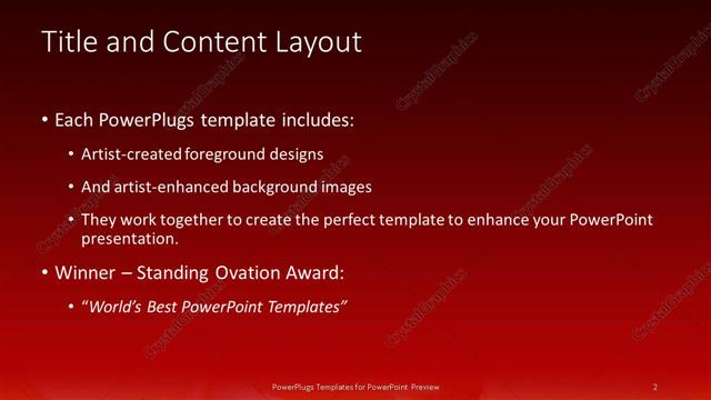Title and Content presentation slide layout
