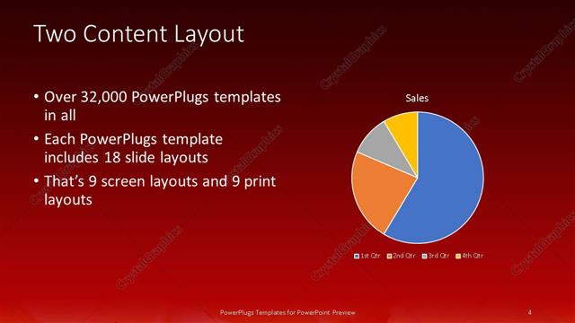Two Content presentation slide layout