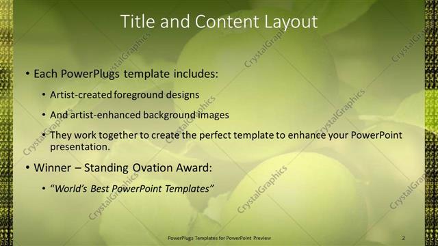 Title and Content presentation slide layout
