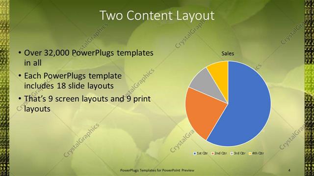 Two Content presentation slide layout
