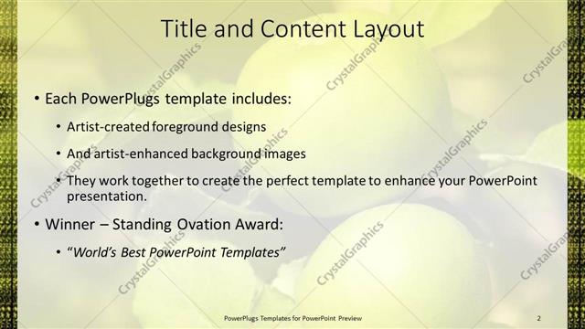 Title and Content presentation slide layout